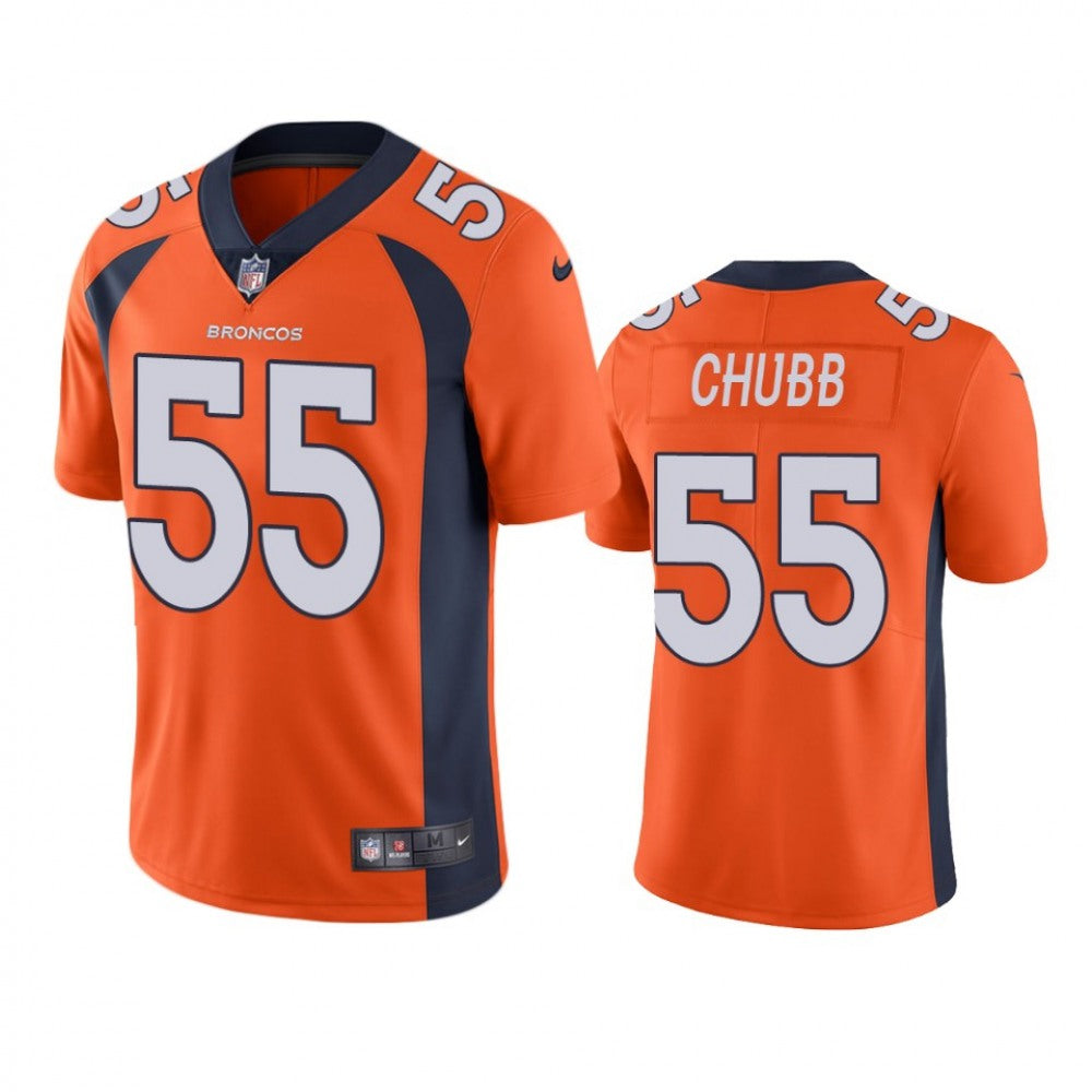 Youth Denver Broncos #55 Bradley Chubb Orange Vapor Untouchable Limited Stitched Jersey 