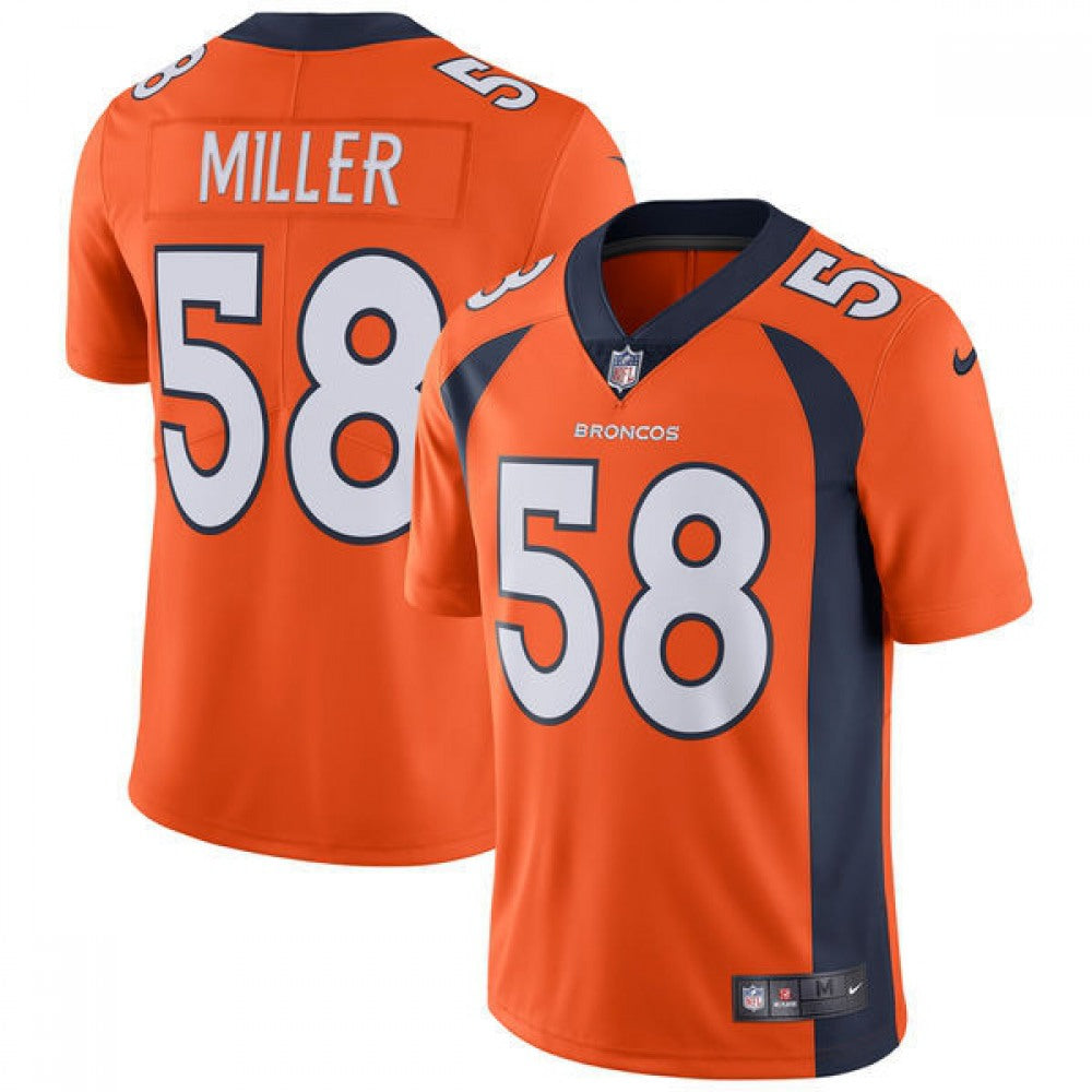 Youth Denver Broncos #58 Von Miller Orange Vapor Untouchable Limited Stitched NFL Jersey 