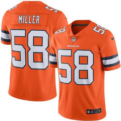 Broncos #58 Von Miller Orange Youth Stitched NFL Limited Rush Jersey 