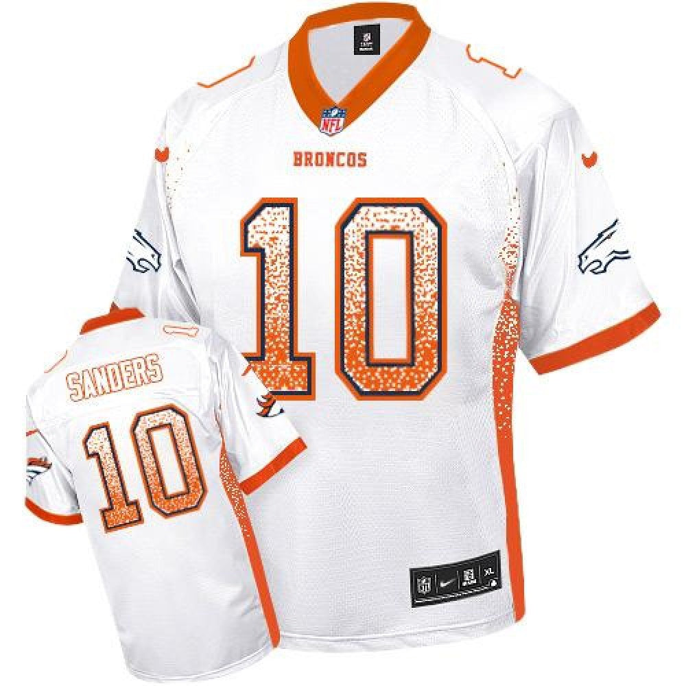Broncos #10 Emmanuel Sanders White Youth Stitched NFL Elite Drift Fashion Jersey 