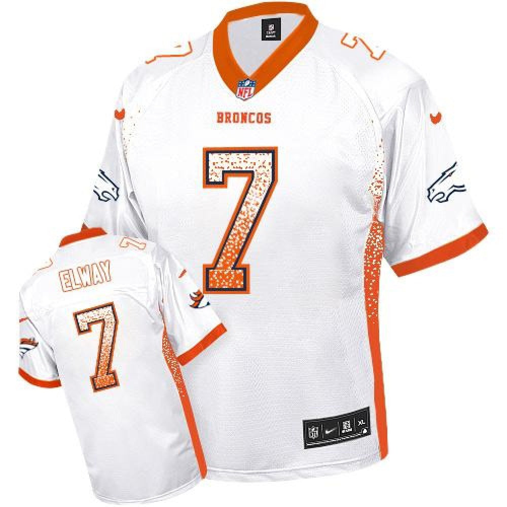 Broncos #7 John Elway White Youth Stitched NFL Elite Drift Fashion Jersey 