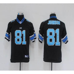 Lions #81 Calvin Johnson Black EStitched Youth NFL Jersey 