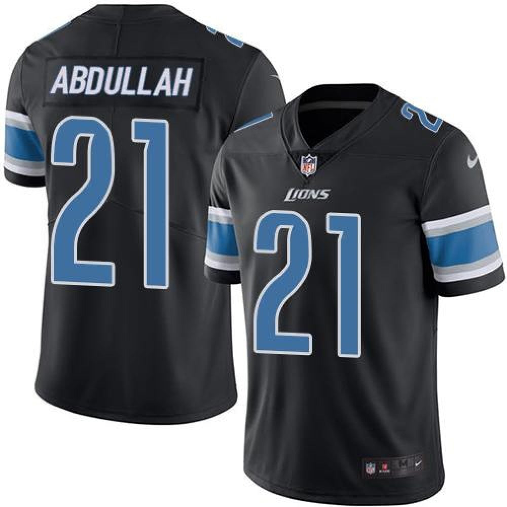 Lions #21 Ameer Abdullah Black Youth Stitched NFL Limited Rush Jersey 