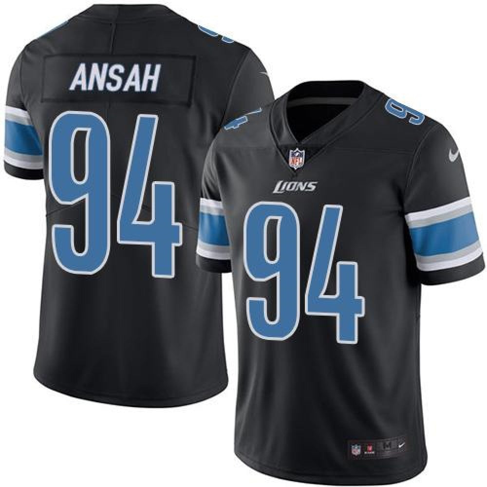 Lions #94 Ziggy Ansah Black Youth Stitched NFL Limited Rush Jersey 
