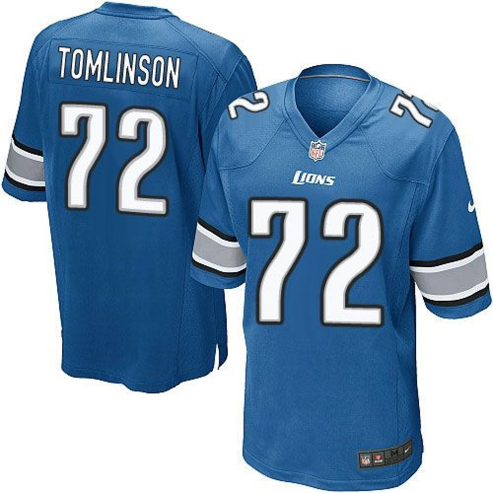 Lions #72 Laken Tomlinson Light Blue Team Color Youth Stitched NFL Elite Jersey 