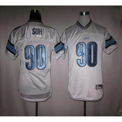 Lions #90 Ndamukong Suh White EStitched Youth NFL Jersey 