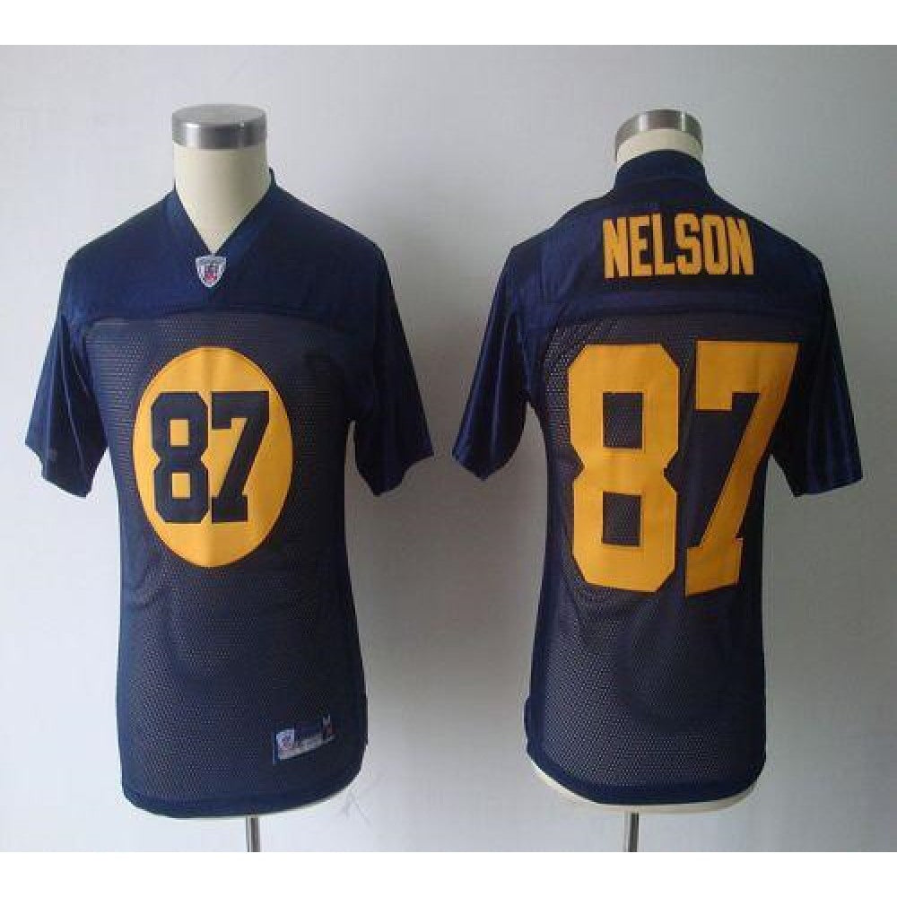 Packers #87 Jordy Nelson Blue Stitched Youth NFL Jersey 