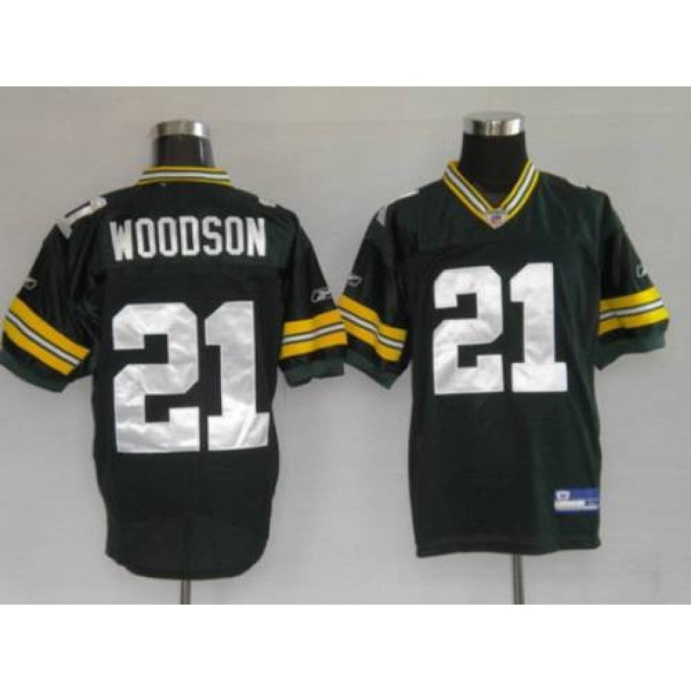 Packers #21 Charles Woodson Green Stitched Youth NFL Jersey 
