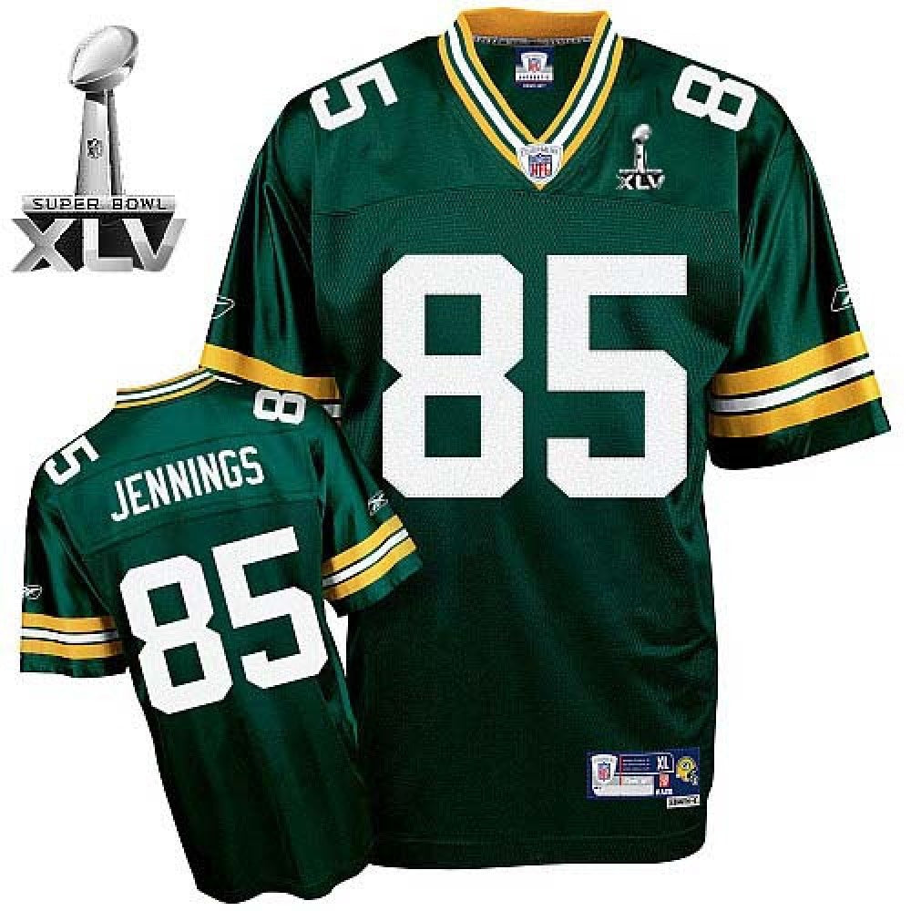 Packers #85 Greg Jennings Green Super Bowl XLV Stitched Youth NFL Jersey 