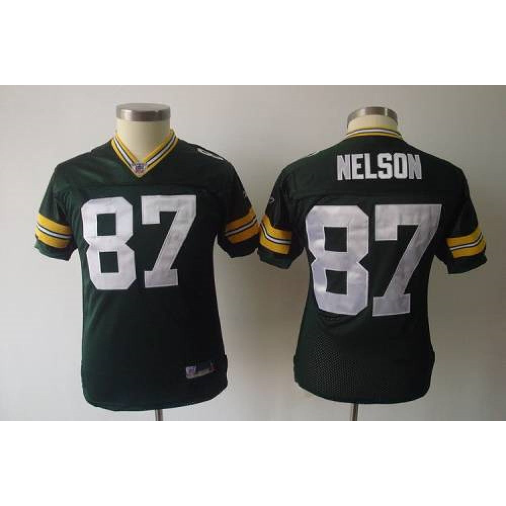 Packers #87 Jordy Nelson Green Stitched Youth NFL Jersey 