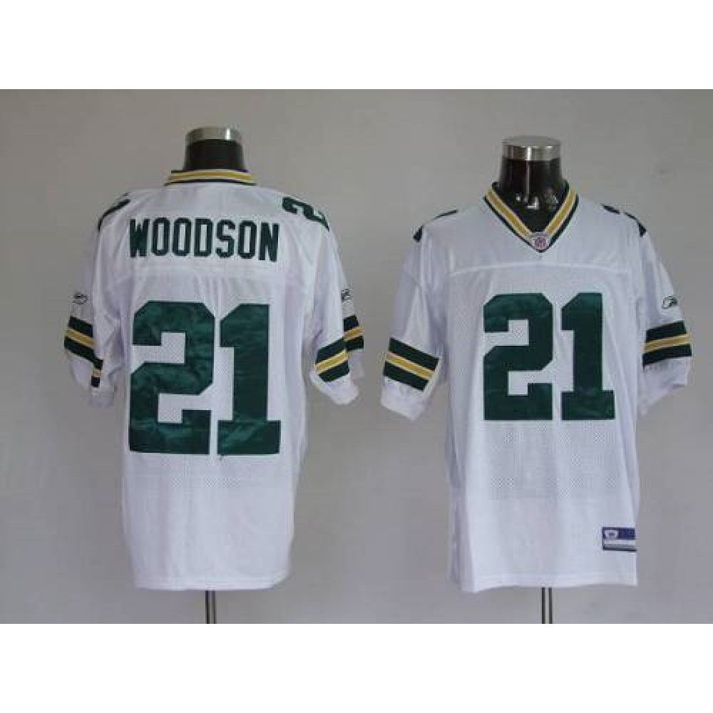 Packers #21 Charles Woodson White Stitched Youth NFL Jersey 