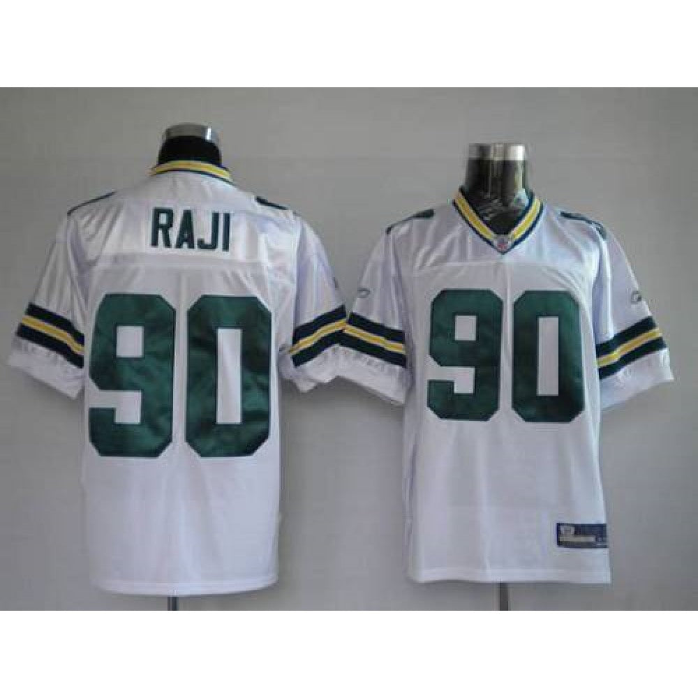 Packers #90 B.J.Raji White Stitched Youth NFL Jersey 