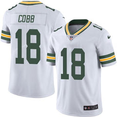 Packers #18 Randall Cobb White Youth Stitched NFL Limited Rush Jersey 