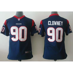 Texans #90 Jadeveon Clowney Navy Blue Team Color Youth Stitched NFL Elite Jersey 