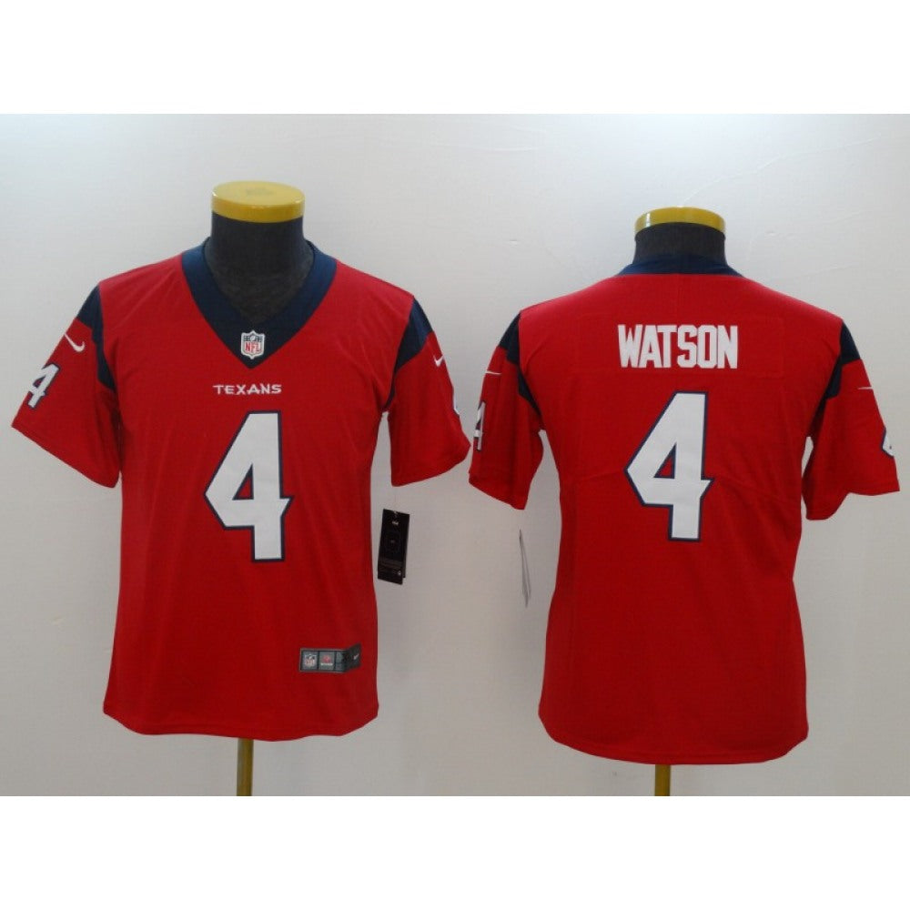 Youth Houston Texans #4 Deshaun Watson Red Vapor Untouchable Limited Stitched NFL Jersey 