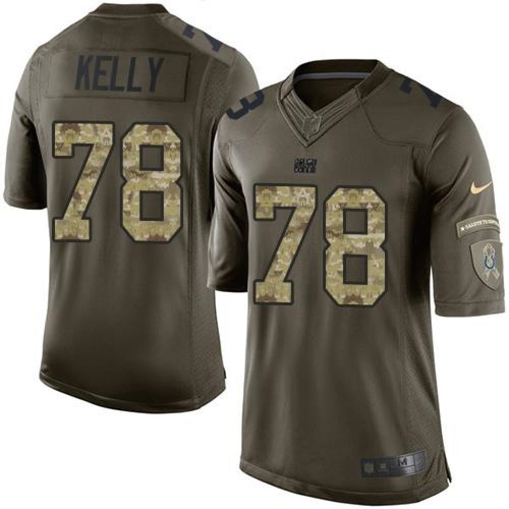 Colts #78 Ryan Kelly Green Youth Stitched NFL Limited Salute to Service Jersey 