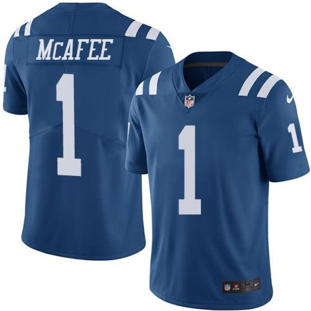 Colts #1 Pat McAfee Royal Blue Youth Stitched NFL Limited Rush Jersey 