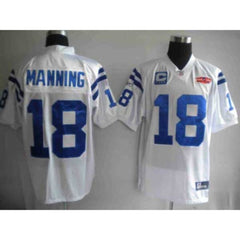 Colts #18 Peyton Manning White With Super Bowl Patch Stitched Youth NFL Jersey 