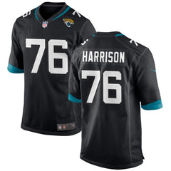 Youth Jacksonville Jaguars #76 Anton Harrison Black 2023 Draft Stitched Jersey 
