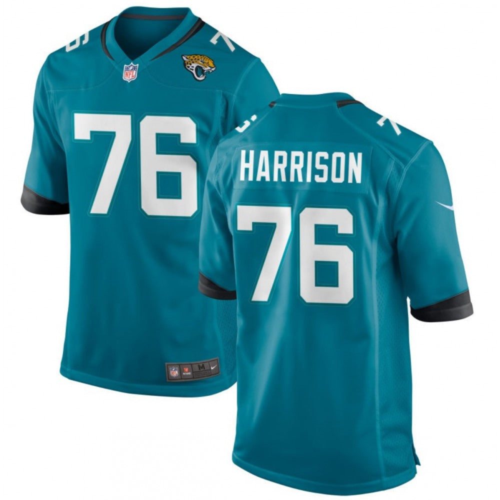 Youth Jacksonville Jaguars #76 Anton Harrison Teal 2023 Draft Stitched Jersey 