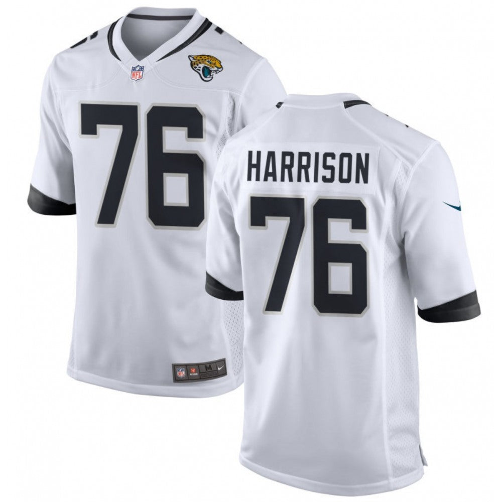 Youth Jacksonville Jaguars #76 Anton Harrison White 2023 Draft Stitched Jersey 