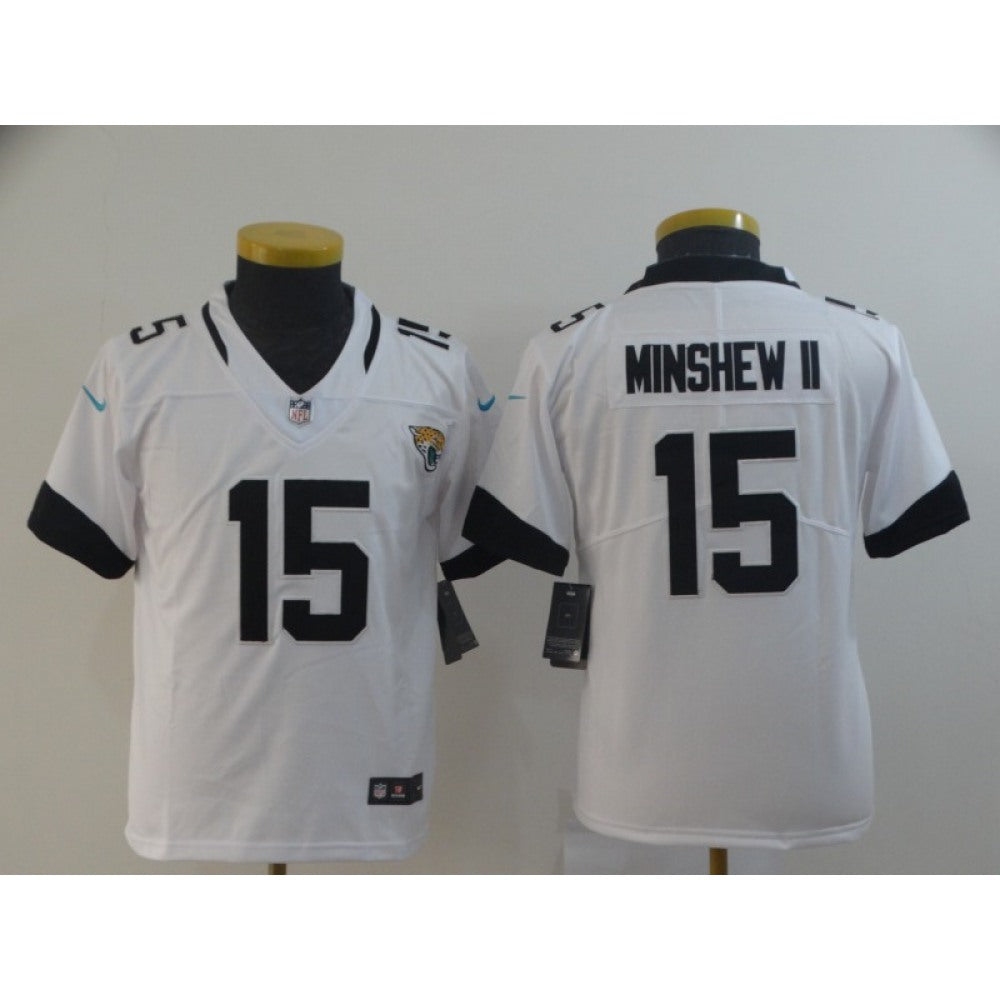 Youth Jacksonville Jaguars #15 Gardner Minshew II White 2019 Vapor Untouchable Stitched NFL Jersey 