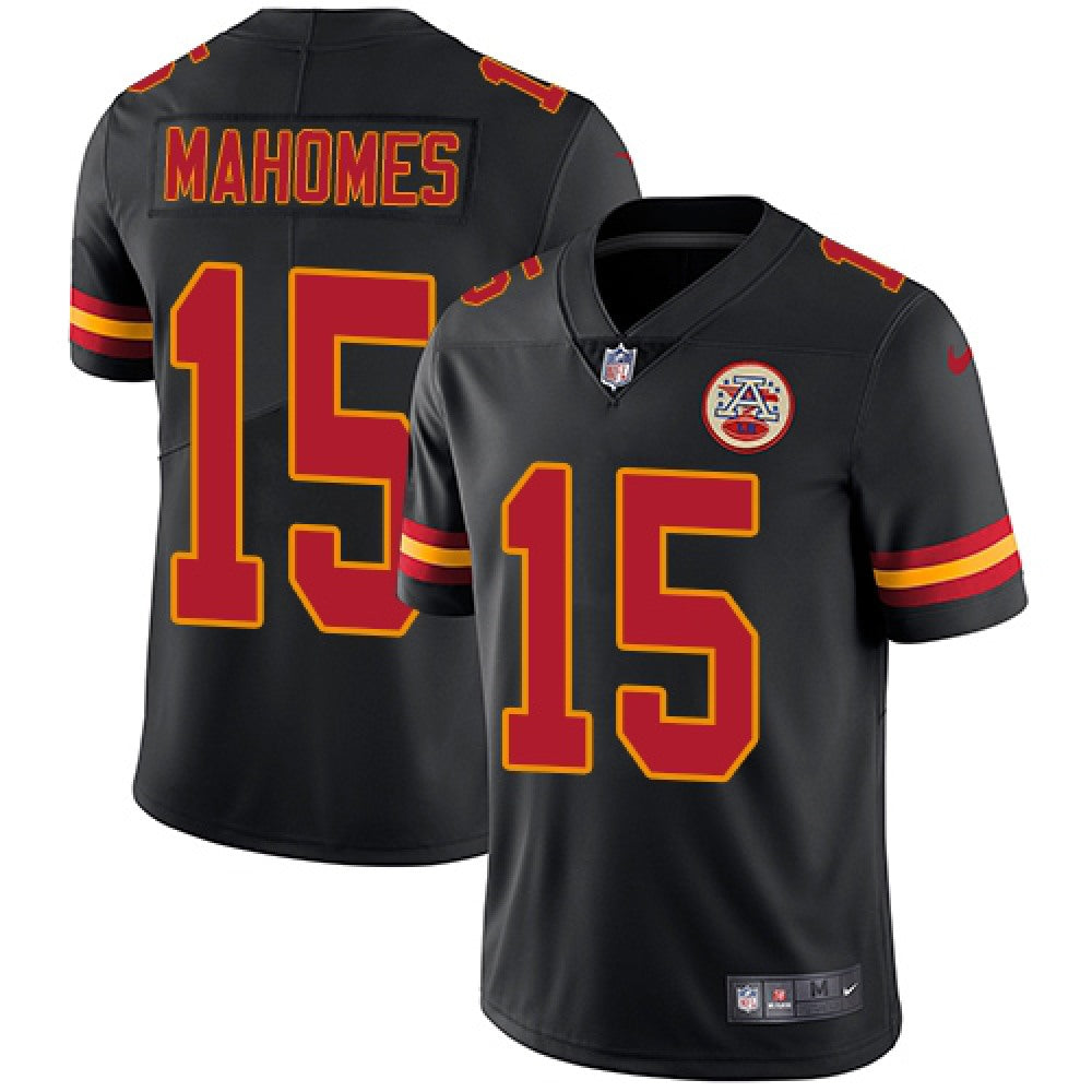 Youth Kansas City Chiefs #15 Patrick Mahomes Black Vapor Untouchable Limited Stitched NFL Jersey 