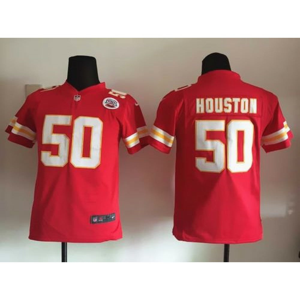 Chiefs #50 Justin Houston Red Team Color Youth Stitched NFL Elite Jersey 