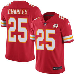 Chiefs #25 Jamaal Charles Red Youth Stitched NFL Limited Rush Jersey 