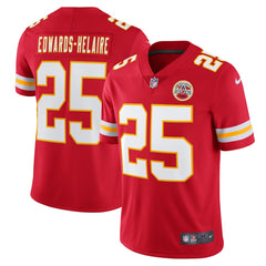 Youth Kansas City Chiefs #25 Clyde Edwards-Helaire Red Vapor Untouchable Limited Stitched NFL Jersey 
