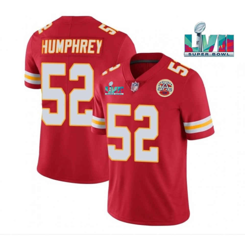 Youth Kansas City Chiefs #52 Creed Humphrey Red Super Bowl LVII Patch Vapor Untouchable Limited Stitched Jersey 