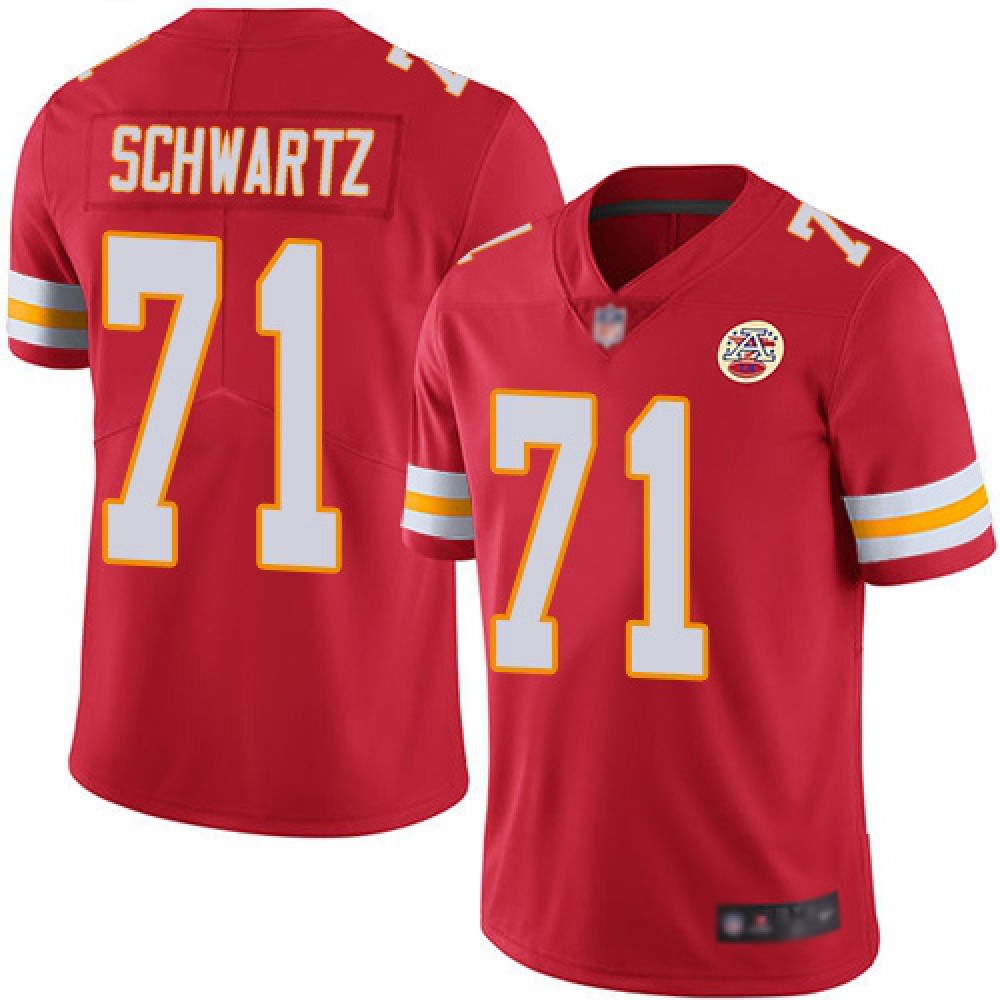 Youth Kansas City Chiefs #71 Mitchell Schwart Red Vapor Untouchable Limited Stitched NFL Jersey 