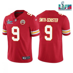 Youth Kansas City Chiefs #9 JuJu Smith-Schuster Red Super Bowl LVII Patch Vapor Untouchable Limited Stitched Jersey 