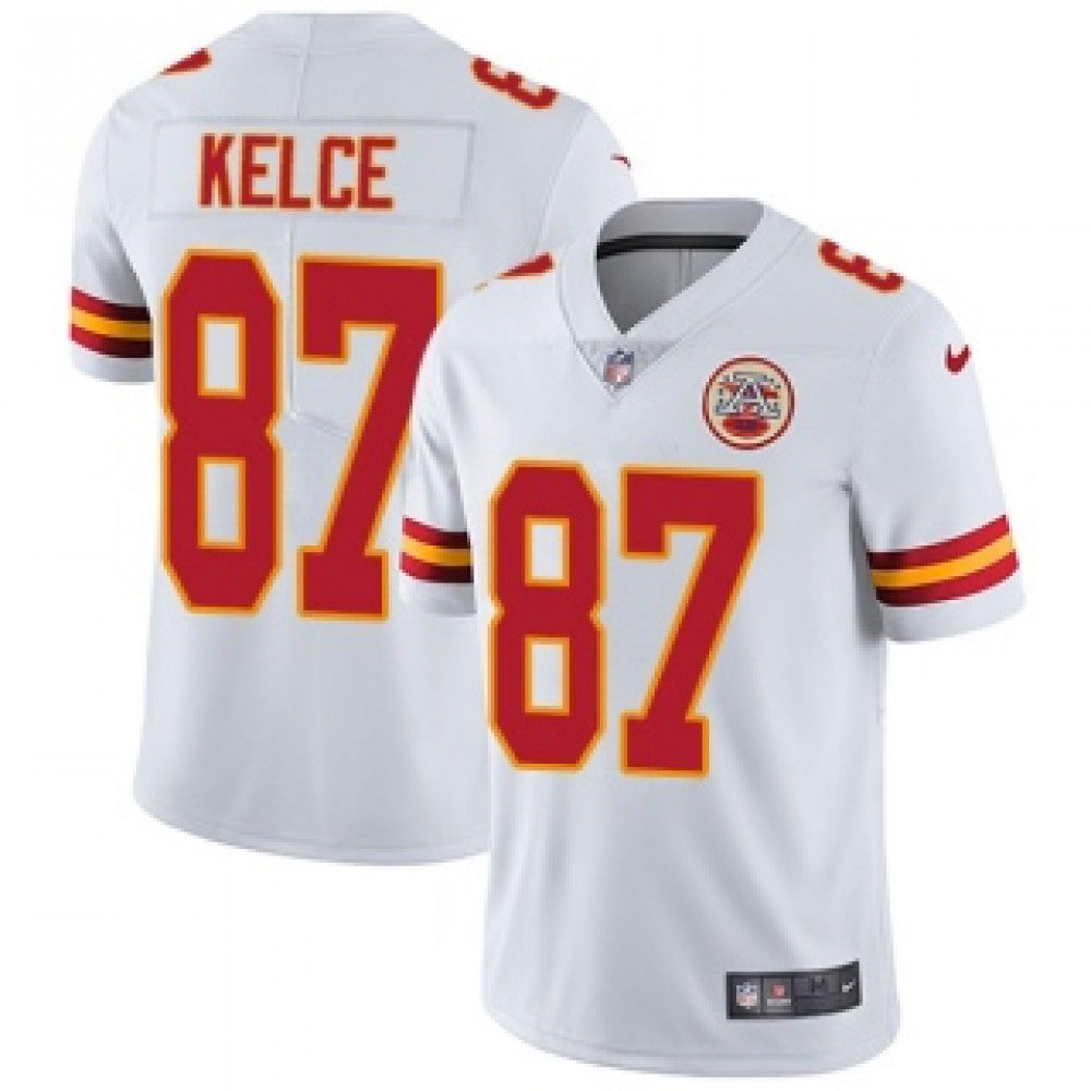Youth Kansas City Chiefs #87 Travis Kelce White Vapor Untouchable Limited Stitched NFL Jersey 