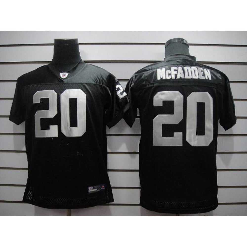 Raiders #20 Darren McFadden Black Stitched Youth NFL Jersey 