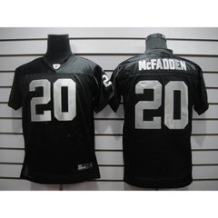 Raiders #20 Darren McFadden Black Stitched Youth NFL Jersey 