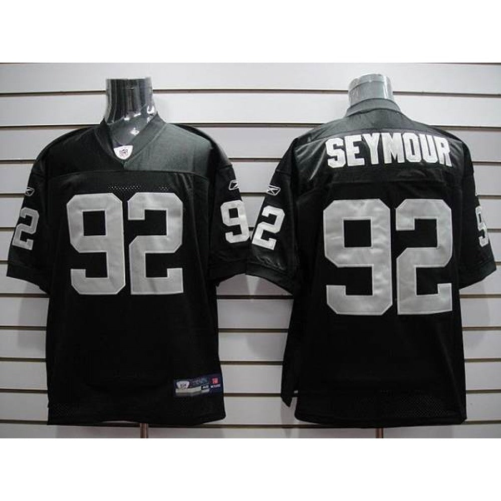 Raiders #92 Richard Seymour Black Stitched Youth NFL Jersey 