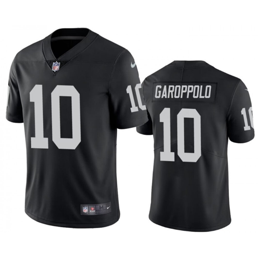 Youth Oakland Raiders #10 Jimmy Garoppolo Black Vapor Untouchable Limited Stitched NFL Jersey 