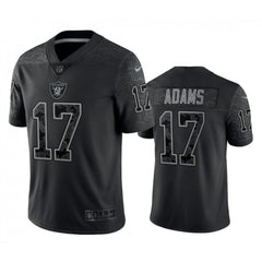 Youth Las Vegas Raiders #17 Davante Adams Black Reflective Limited Stitched Football Jersey 