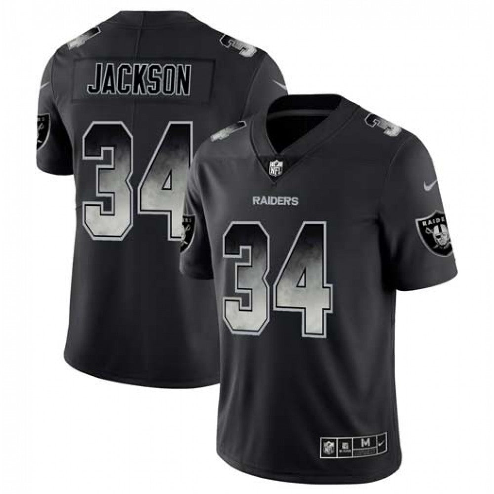 Youth Las Vegas Raiders #34 Bo Jackson Black 2019 Smoke Fashion Limited Stitched Jersey 