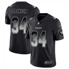 Youth Las Vegas Raiders #34 Bo Jackson Black 2019 Smoke Fashion Limited Stitched Jersey 