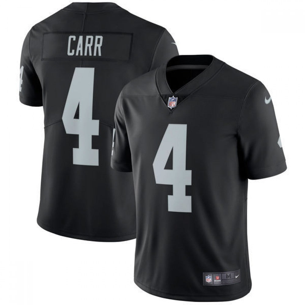 Youth Oakland Raiders #4 Derek Carr Black Vapor Untouchable Limited Stitched NFL Jersey 