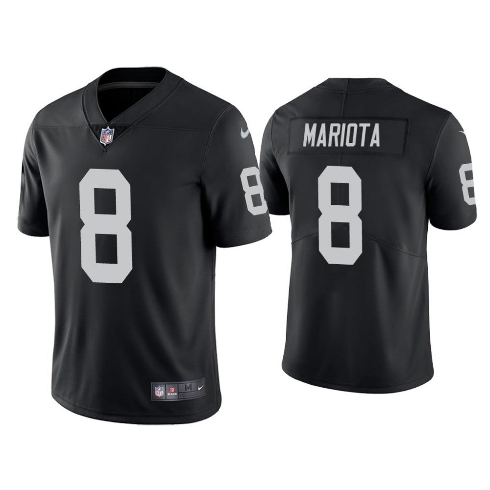 Youth Oakland Raiders #8 Marcus Mariota Black Vapor Untouchable Limited Stitched Jersey 