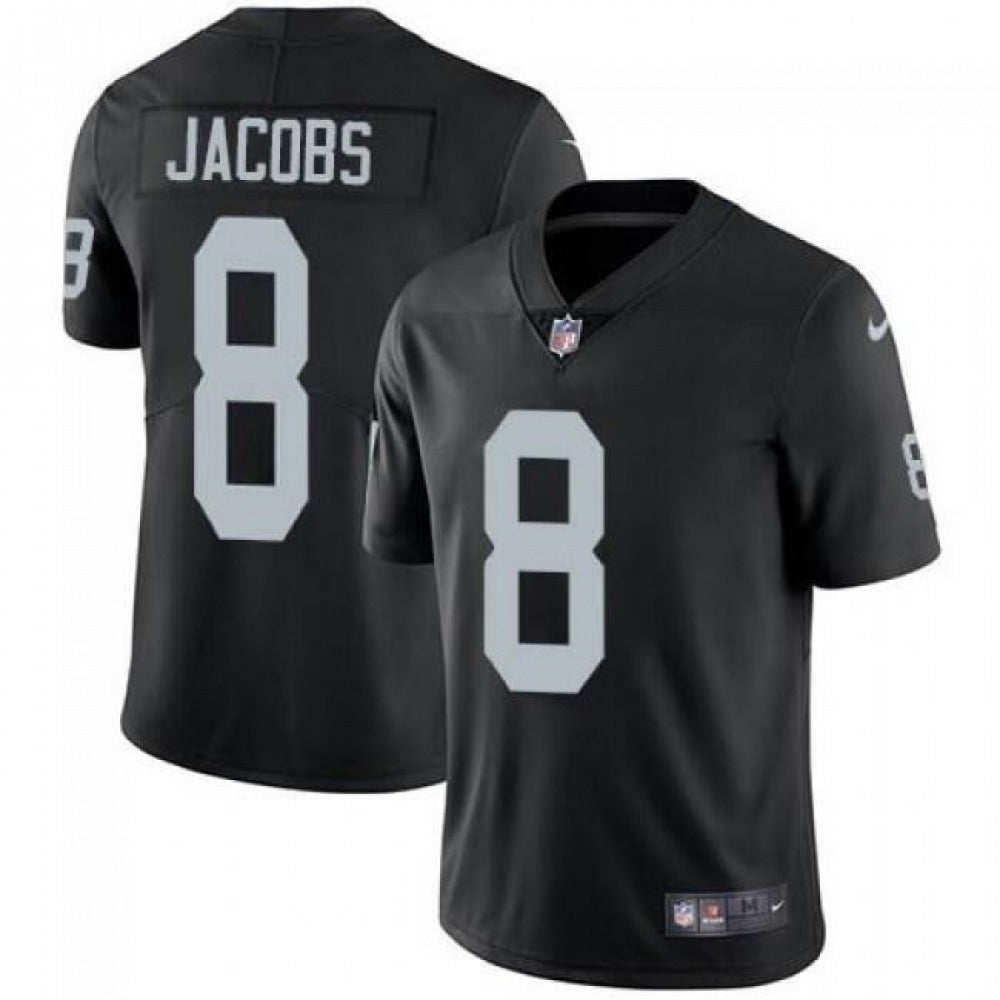 Youth Las Vegas Raiders #8 Josh Jacobs Black Vapor Untouchable Limited Stitched NFL Jersey 