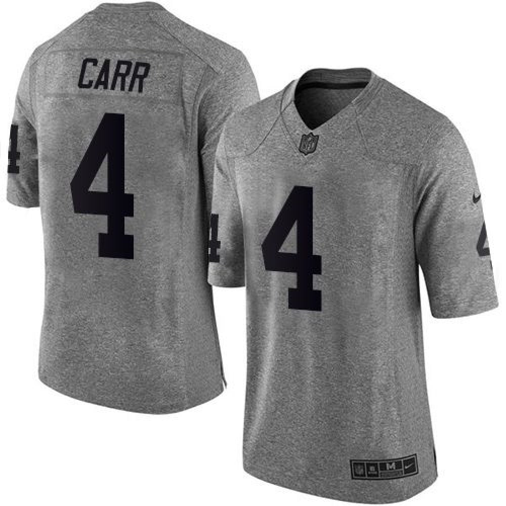 Youth Las Vegas Raiders #4 Derek Carr Gray Stitched NFL Jersey 