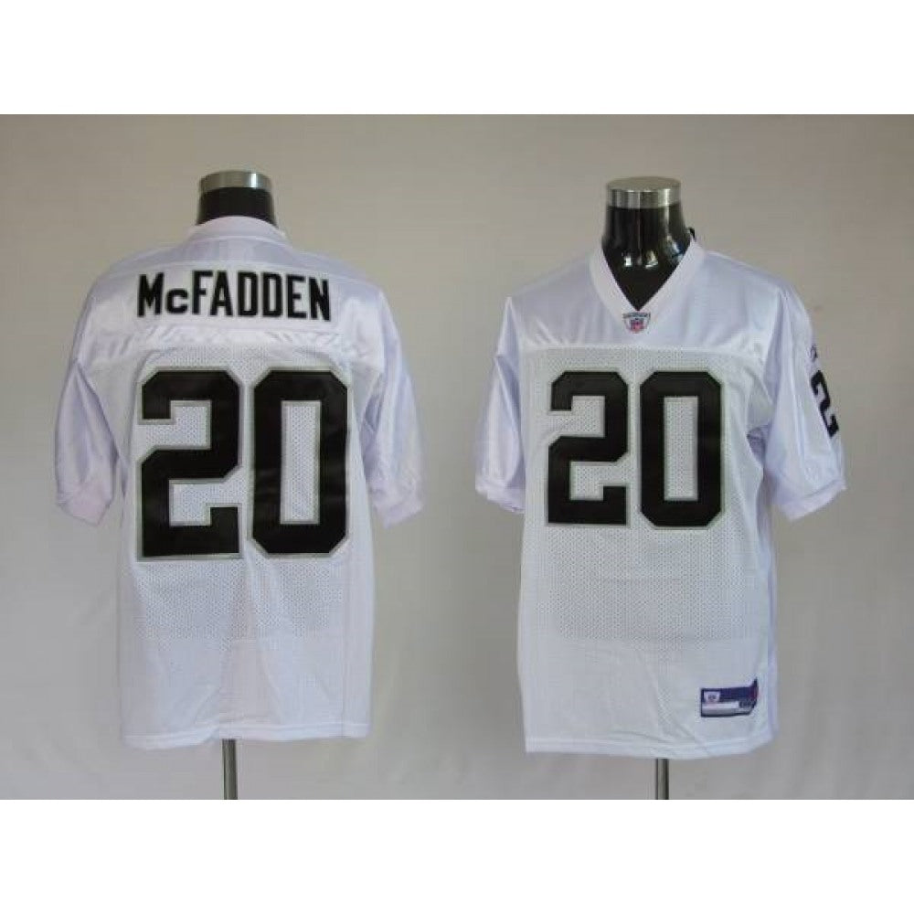 Raiders #20 Darren McFadden White Stitched Youth NFL Jersey 