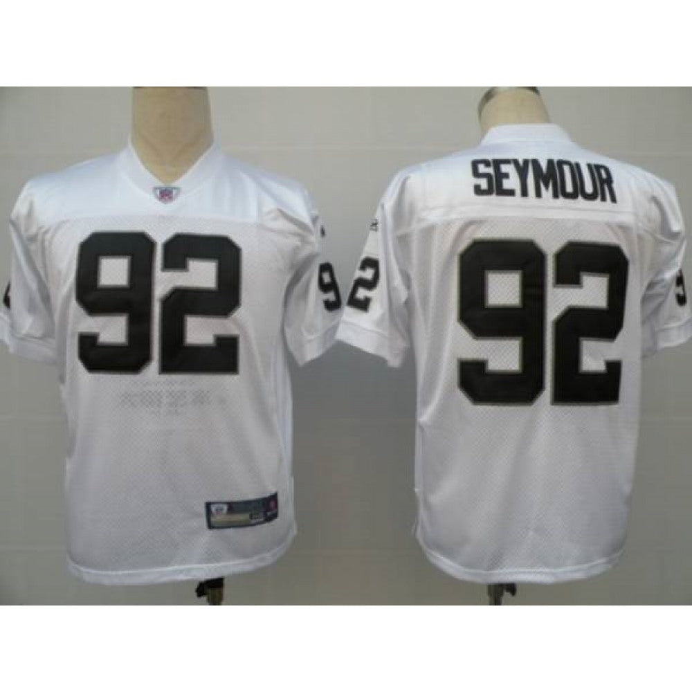 Raiders #92 Richard Seymour White Stitched Youth NFL Jersey 