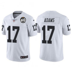 Youth Las Vegas Raiders #17 Davante Adams White 60th Anniversary Patch Vapor Untouchable Limited Stitched NFL Jersey 