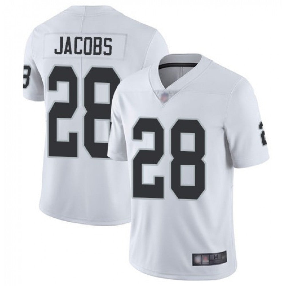 Youth Las Vegas Raiders #28 Josh Jacobs White Vapor Untouchable Limited Stitched NFL Jersey 