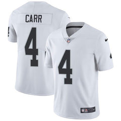 Youth Oakland Raiders #4 Derek Carr White Vapor Untouchable Limited Stitched NFL Jersey 